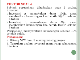Internal rate of return (irr) 4. Contoh Soal Analisis Kelayakan Investasi