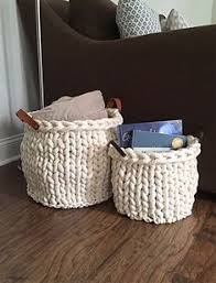 Free crochet basket pattern from hooked on patterns. Free Diy Basket Pattern You Can Knit Up In A Flash Knitting Needle Storage Knitting Yarn Knit Basket