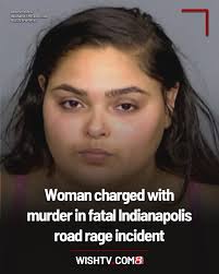 A 23-year-old woman, Deborah Benefiel, has been charged with murder and  criminal recklessness after she followed a driver who had honked at her,  then yelled and made gestures at him before pulling