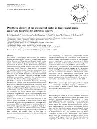 pdf prosthetic closure of the esophageal hiatus in large