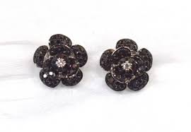 Black And White Diamond Stud Earrings Modern Black And White Diamond Stud Earrings White Diamond Stud Earrings Diamond Studs Stud Earrings