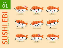 The combo library contains pages of sushi color combinations (a.k.a, color schemes and color palettes) for you to choose from. Free Vector Hand Drawn Kawaii Sushi Pack