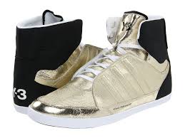 Black And Gold Adidas High Tops Adidas Y 3 By Yohji Yamamoto Honja Hi Top Sneakers In Metallic Gold Black Metallic Gold And Black Yohji Yamamoto Gold High Tops
