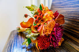 17 piece package wedding bridal bouquet silk flowers set burnt orange fall brown. Burnt Orange Fall Bridal Bouquet