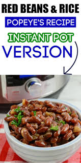 Instant Pot Popeye S Copy Cat Red Beans And Rice Recipe Red Beans Potted Beef Recipe Electric Pressure Cooker Recipes
