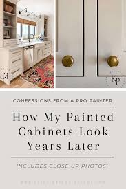 After removing the hardware, we recommend that the cabinets be thoroughly cleaned with a good cleaner degreaser to remove all grease and oils that normally buildup on kitchen cabinetry over time. How Do Painted Cabinets Hold Up Over Time Painted By Kayla Payne