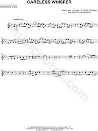 November 21, 2013 at 3:13 am. George Michael Careless Whisper Eb Instrument Sheet Music Alto Or Baritone Saxophone In G Minor Download Print Sku Mn0214099
