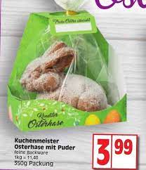 Der osterhase ist in vielen ländern der welt ein symbol für ostern. Kuchenmeister Osterhase Mit Puder 350g Angebot Bei Edeka