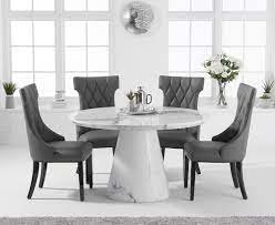 Find round marble dining table in canada | visit kijiji classifieds to buy, sell, or trade almost anything! Ravello 130cm Round White Marble Dining Table With Freya Chairs