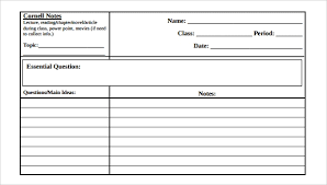 Thanks for visiting note taking templates 51946qsufb free sample free printable templates enom warb 562378 free printable cv. Free 13 Sample Editable Cornell Note Templates In Pdf Ms Word