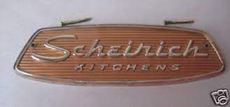 Appliances such as refrigerators, dishwashers, and ovens are often integrated into kitchen cabinetry. Vintage Scheirich Kitchen Cabinet Cupboard Emblem Tag Antique Price Guide Details Page