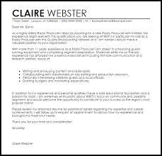 Radio Producer Cover Letter Sample Cover Letter Templates Examples