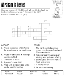 Abraham Is Tested Crossword Puzzle Sunday School Kids Sunday School Crafts Sunday School Lessons