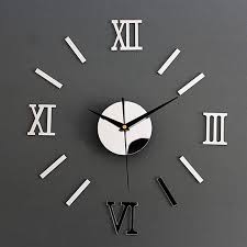 Diy Home Decor Clock Vinyl Stick 3d Stickers Art Time Wall Watches Wall Clock Sticker Mirror Wall Clock Diy Clock Wall