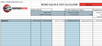 Recipe cost spreadsheet template.menu via (foodsoftware.com) food product cost &amp; Menu Recipe Cost Template Download Free Spreadsheet
