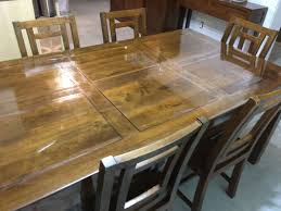 Mahi mahi transparent tabouret bar/cuisine. Nappe Transparente A Laisse Depots Sur Table Ardec Produits Pour Bois