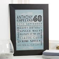 Incorporate favorite photos, dates, messages, and etchings into gifts for foodies, travelers, gardeners, and for those who love to entertain. 60th Birthday Gifts For Men Personalised Wall Art Pictures