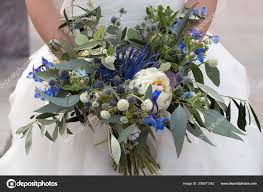 Dried flowers are an inexpensive alternative to fresh flowers for your wedding. Accessories Wedding Dried Flower Bouquet Hand Tied Dried Flowers White Larkspur And Dusty Blue Globe Thistle Bridal Bouquet Bridesmaid Dried Bouquet Bouquets Corsages