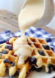 Waffle Sauce Recipe Yummly Recipe Homemade Waffles Waffle Recipes Waffle Toppings