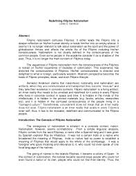 Reflection meaning, definition, what is reflection: Redefining Filipino Nationalism Introduction The Genesis Of Filipino Nationalism Loreto Camiloza Academia Edu