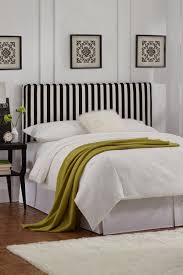 Black And White Striped Headboard Queen Canopy Stripe Upholstered Headboard Black White Cabeceira De Cama Casal Decoracao De Quarto Cabeceiras De Cama