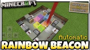 Minecraft Rainbow Beacon Automatic Tutorial Mcpe Xbox Bedro Minecraft Blueprints Beacon Minecraft Minecraft
