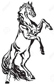 Tribal skull tattoos png pictures. Horse Head Tribal Tattoo Logo Icon Black And White Vector Illustration Royalty Free Cliparts Vectors And Stock Illustration Image 94370338