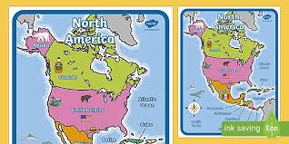 Por su acento, creo que son de un país de américa, no de españa. North America Map With Words And Pictures