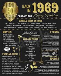 Birthday Gift For 50 Year Old Man Who Has Everything Australia 1969 Birthday Poster Australian Edition 50th Birthday Sign Etsy Birthday Poster Birthday Sign Birthday Printables