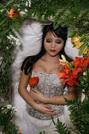 Beautiful women in their caskets. Woman In Her Open Casket At A Fantasy Funeral Women Funeral Casket