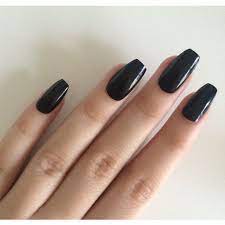 It takes serious guts to be able to wear stunning black coffin acrylic nails like these, especially on such a bright summer day when everyone else. Gloss Black Coffin Nails Hand Painted Acrylic Nails Fake Nails False Nails Stick On Nails Nail Art Ar Painted Acrylic Nails Fake Nails Coffin Shape Nails