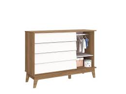 Cômoda Sapateira Noah Prince Branco Fosco com Mezzo- Reller