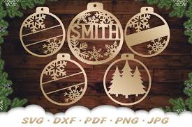 More design resources by magicartlab. Customizable Christmas Ornament Svg Bundle Dxf Cut Files 905813 Cut Files Design Bundles