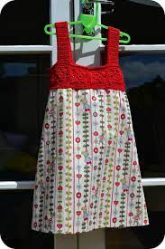 Beautiful Red Dress Crochet Top Dress Crochet Fabric Crochet Toddler
