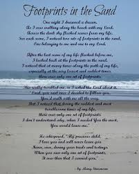 Footprints In The Sand Poem Footprints In The Sand Poem Inspirational Poems Footprint