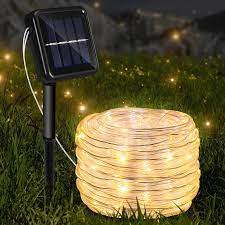 Guirnalda de Luces Solares, Lámpara Solar Impermeable para Exteriores para  Jardín, Terraza, Árbol de Navidad, Blanco Cálido, 22M 200 LED | Leroy Merlin