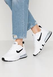 Air Max 270 Black And White Outfit Nike Sportswear Air Max 270 React Sneakers White Black Metallic Silver Zalando Dk I 2020 Nike Air Max Sneakers Mode Nike Outfits