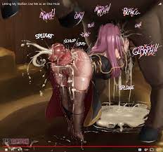 zebcrush, mori calliope, hololive, hololive english, youtube, highres,  1boy, 1girl, all the way through, animal penis, bestiality, clothed sex,  cum, cum pool, cumdrip, curvy, english text, fellatio, from behind, hetero,  horse, horse