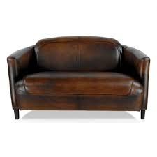 Canape d angle reversible 3 places en tissu effet cuir. Canape Club Cuir Marron Soutenu Orsay