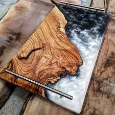 Backyard Resin On Instagram What Would You Serve On This Tray I M Thinking Of Making More Of These In The Next Epoxy Resin Wood Resin Diy Resin Furniture