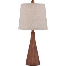 Mid century modern wood and brass fluted column lamp. 360 Lighting Mid Century Modern Accent Table Lamp Wood Cone Oatmeal Drum Shade For Living Room Family Bedroom Bedside Nightstand Target