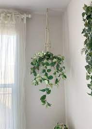 Artificial Hanging Hoya Leaf Bush Hanging Plants Indoor Fake Plants Decor Hanging Plants