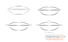 When shading or coloring the inside of the mouth should generally be the darkest with the tongue slightly lighter and the teeth the lightest (usually just white). How To Draw Realistic Male Lips Step By Step Novocom Top