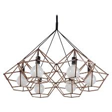 Get up to 70% off now! Rough Diamond Chandelier Modern Copper Tube Geometric Pendant Light For Sale At 1stdibs