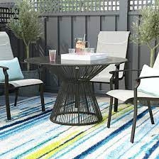 Byron manor montpellier 110cm garden dining table. Ivy Bronx Ehrlich Glass Dining Table Reviews Wayfair