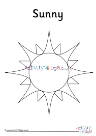 You can color them too with our wonderful coloring pages. Sunny Weather Symbol Colouring Page