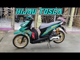 Motor drag beat warna hijau toska : Modifikasi Warna Beat Dengan