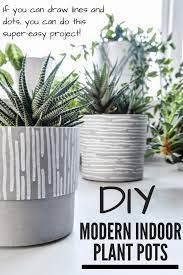 Diy Modern Indoor Plant Pots With Paint Pens Plant Pot Diy Indoor Plant Pots Indoor Flower Pots
