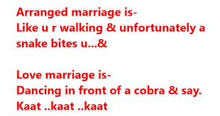 Its the perfect day for the people to express their love to their loved once. Love Marriage Vs Arranged Marriage Funny Images