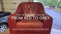Red Leather Chair Color Change to Grey